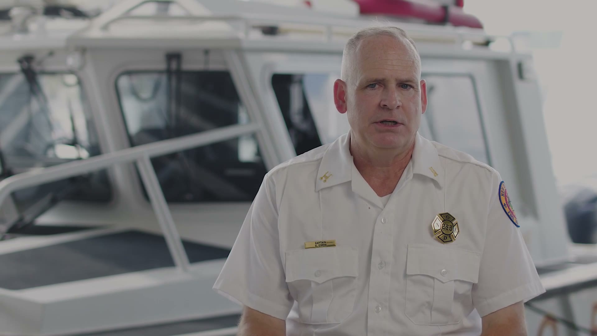 New Orleans Fire Department public safety interview video with civic storytelling, documentary lighting, and field production support